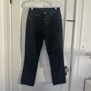 GRLFRND The Karolina size 26 High Rise Straight Crop Jeans - Black